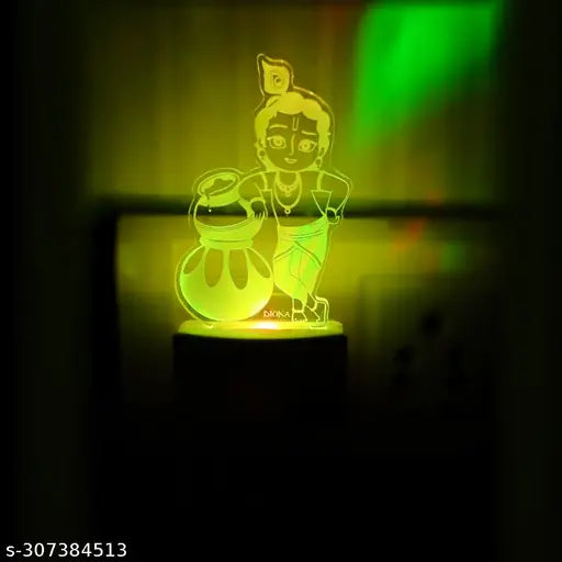 Night Lamp Krishna 3D Illusion LED Multi Color Changing Night Light