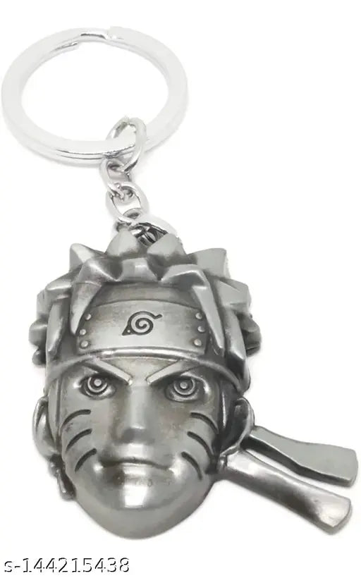 Naruto Face Silver Keychain