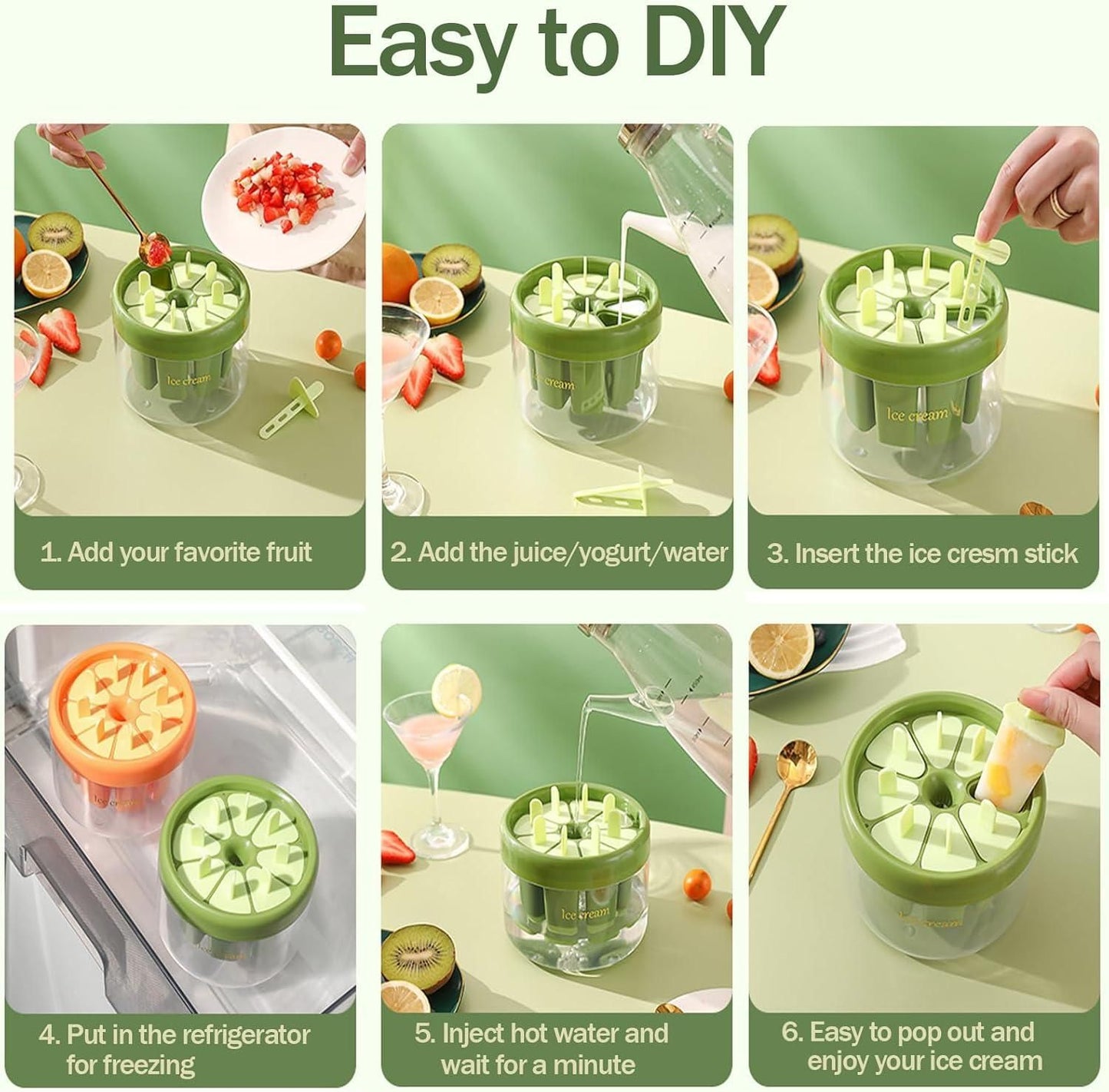 8 Pieces Ice Pop Mould