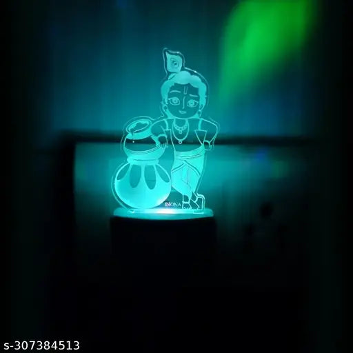 Night Lamp Krishna 3D Illusion LED Multi Color Changing Night Light
